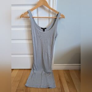 Forever 21 Light Gray Ribbed Tank Dress